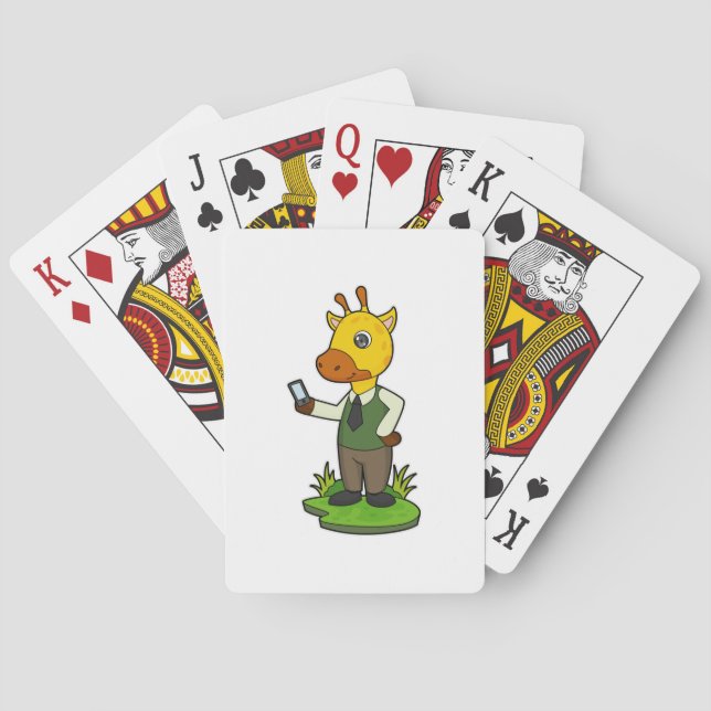 Giraffe with Mobile Playing Cards (Back)