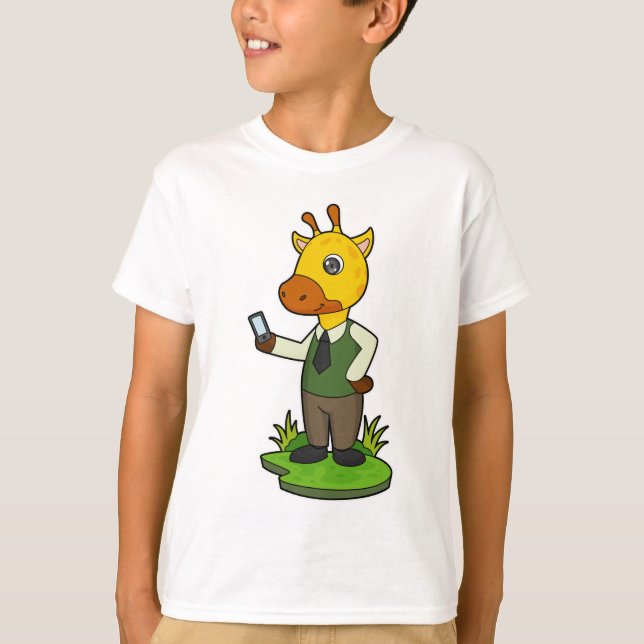 Giraffe with Mobile T-Shirt (Front)