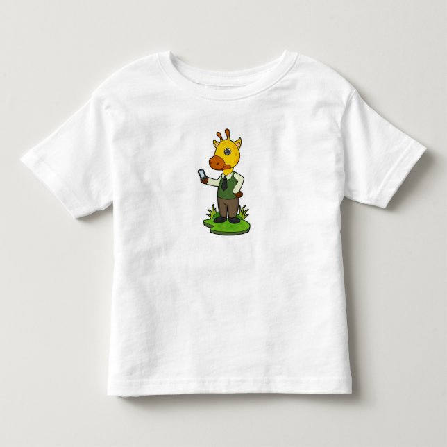 Giraffe with Mobile Toddler T-shirt (Front)