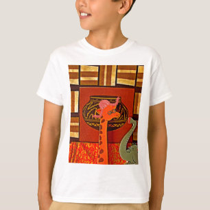Giraffe with Muffin: A Cute African Design T-Shirt