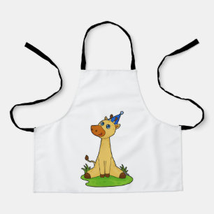 Giraffe with Party hat Apron