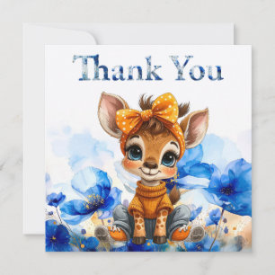 Giraffe with polka dot bow Thank you