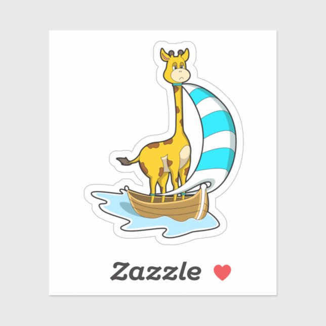 Giraffe with Sailing boat (Sheet)
