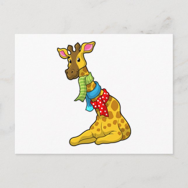 Giraffe with Scarf Postcard (Front)