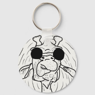 Giraffe with sunglass keychain