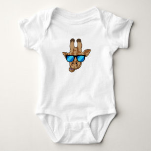 Giraffe with Sunglasses Baby Bodysuit