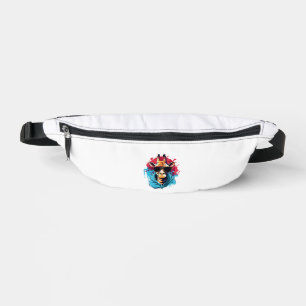 Giraffe With Sunglasses Bright Colours   Fanny Pack