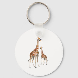 Giraffe with Sunglasses Jungle Safari Animal Giraf Keychain