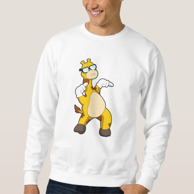 Giraffe with Sunglasses Sweatshirt (Front)