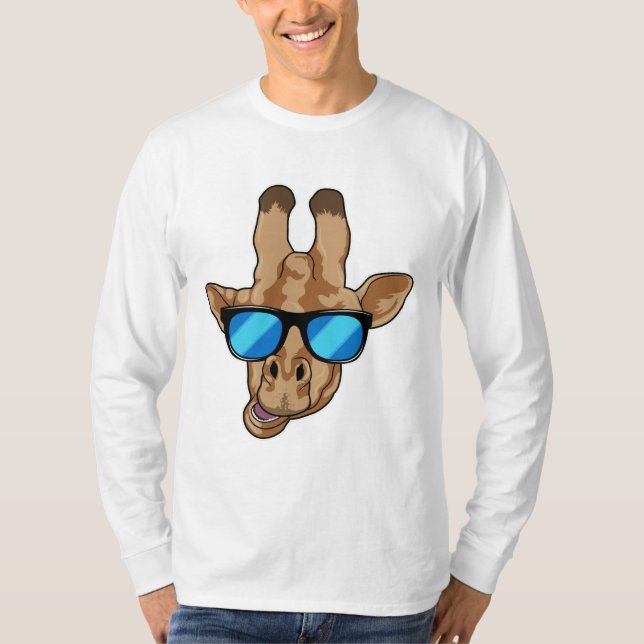 Giraffe with Sunglasses T-Shirt (Front)