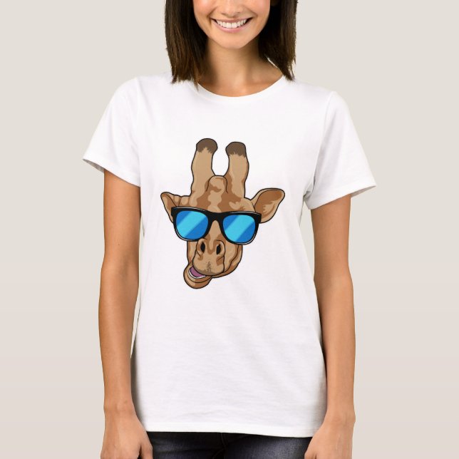 Giraffe with Sunglasses T-Shirt (Front)
