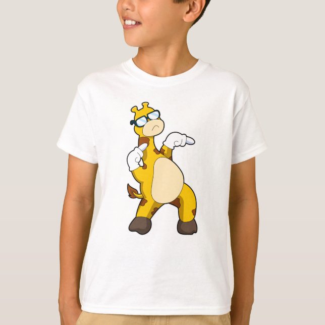 Giraffe with Sunglasses T-Shirt (Front)