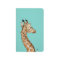 Giraffe with teal background