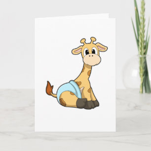 Giraffe with Underpants Card