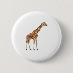 Giraffe Wrapped in Colorful Christmas Lights Class 2 Inch Round Button