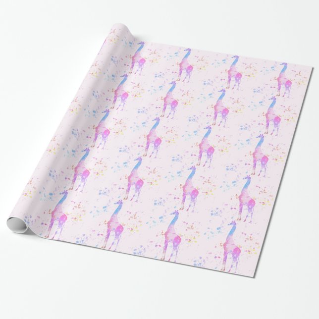 Giraffe Wrapping Paper (Unrolled)