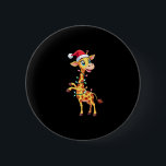 Giraffe Xmas Lighting Funny Santa Giraffe Christma 2 Inch Round Button<br><div class="desc">Giraffe Xmas Lighting Funny Santa Giraffe Christmas T-Shirt (1)</div>