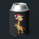 Giraffe Xmas Lighting Funny Santa Giraffe Christma Can Cooler<br><div class="desc">Giraffe Xmas Lighting Funny Santa Giraffe Christmas T-Shirt (1)</div>