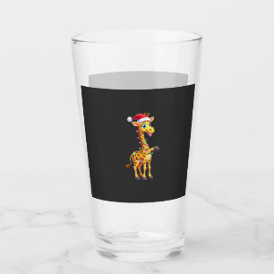 Giraffe Xmas Lighting Funny Santa Giraffe Christma Glass