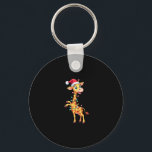 Giraffe Xmas Lighting Funny Santa Giraffe Christma Keychain<br><div class="desc">Giraffe Xmas Lighting Funny Santa Giraffe Christmas T-Shirt (1)</div>
