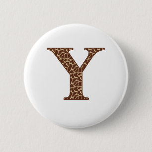 Giraffe Y 2 Inch Round Button