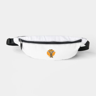 Giraffe Yellow Sun Abstract Animal Portrait Fanny Pack
