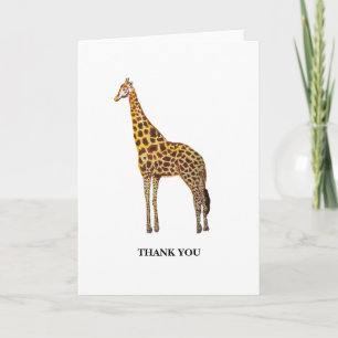 Giraffe Zoo Animal Thank You Cards