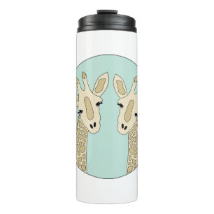 Giraffenpaar grün thermal tumbler