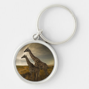 Giraffes and The Landscape Keychain
