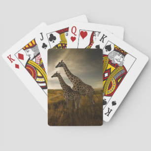 Giraffes and The Landscape Playing Cards