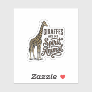 Giraffes Are My Spirit Animal Vintage Shirt Design