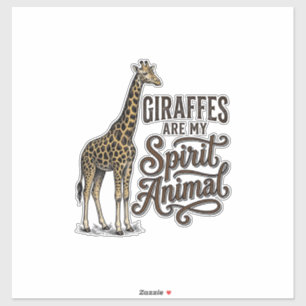 Giraffes Are My Spirit Animal Vintage Shirt Design