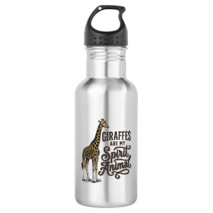 Giraffes Are My Spirit Animal Vintage Shirt Design 532 Ml Water Bottle