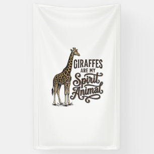 Giraffes Are My Spirit Animal Vintage Shirt Design Banner