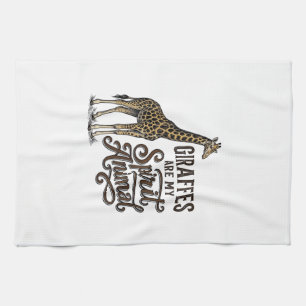 Giraffes Are My Spirit Animal Vintage Shirt Design Kitchen Towel