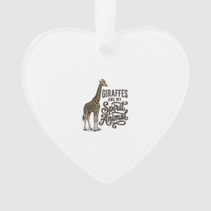 Giraffes Are My Spirit Animal Vintage Shirt Design Ornament