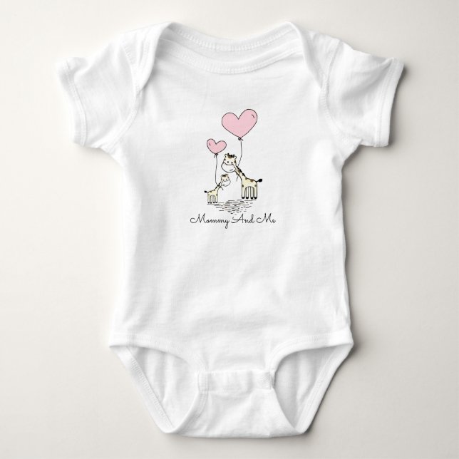 Giraffes Baby Bodysuit (Front)