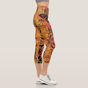 Giraffes Capri Leggings africains