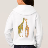 Giraffes Couple Hoodie Family - Modern Painting