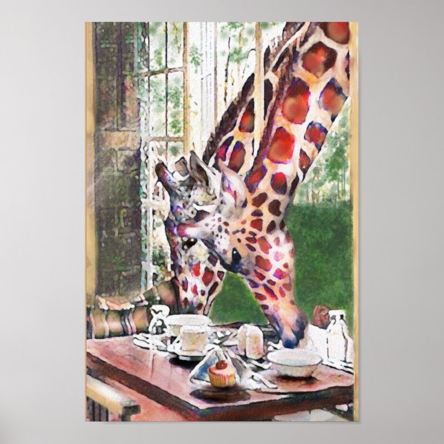 giraffes for tea poster (Front)