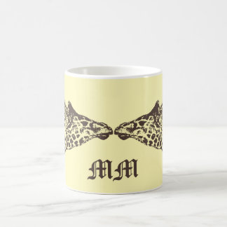 Giraffes Illustration Mug jaune pâle
