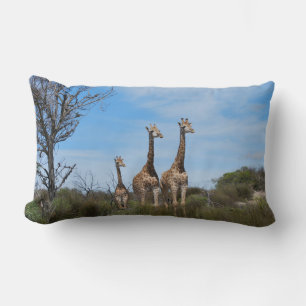 Giraffes in Horizon Calm Lumbar Pillow