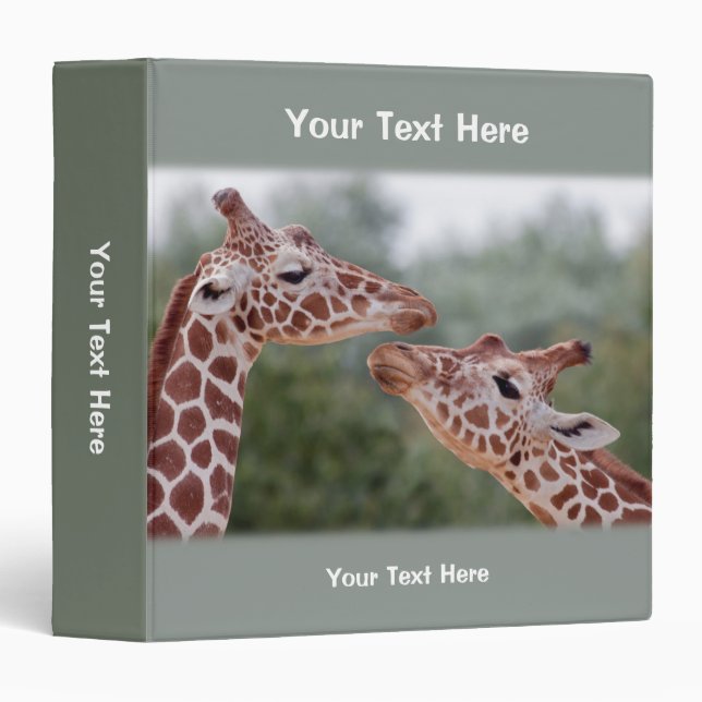 Giraffes in Love Binder (Enter Your Text) (Front/Spine)
