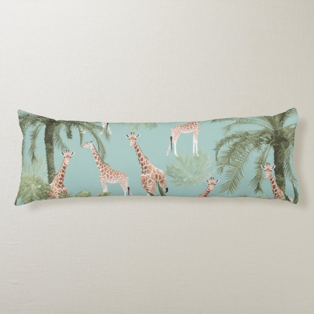 Giraffes in the Jungle #3 #kids #wall #decor #art  Body Pillow (Front)