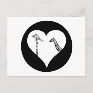 Giraffes Love Cranes Postcard