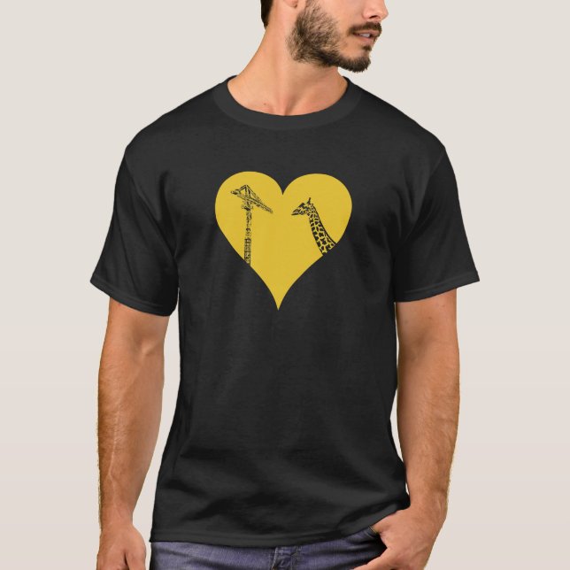 Giraffes Love Cranes T-Shirt (Front)