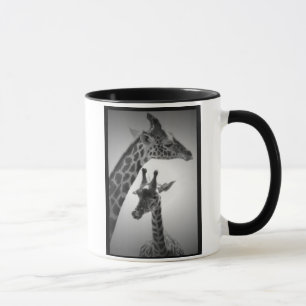 giraffes, mother and child mug