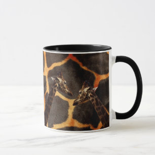 Giraffes On Exotic Giraffe Pattern, Mug