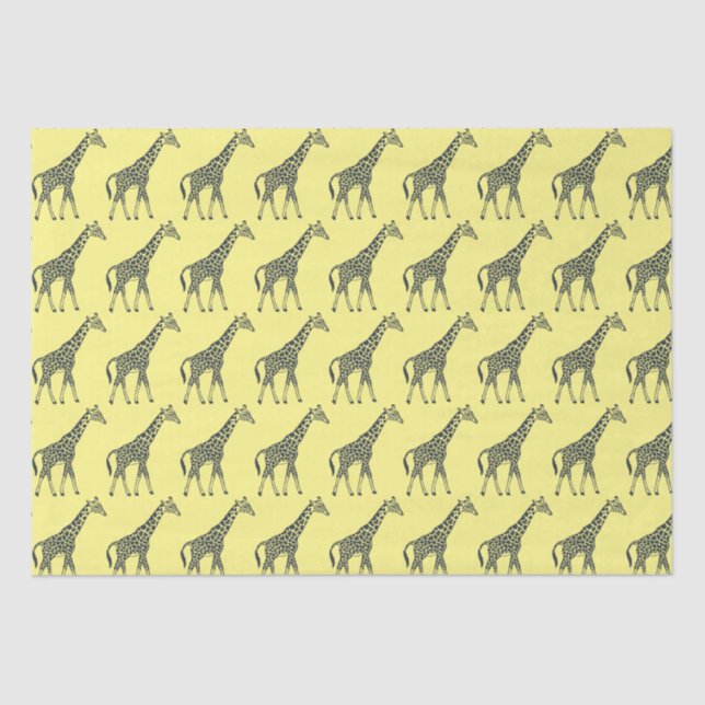 Giraffes on Yellow Tissue Paper (Front)