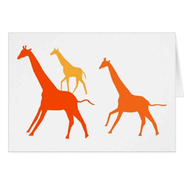 Giraffes orange (Devant horizontal)